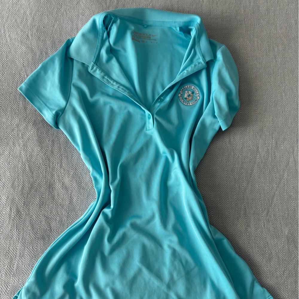 Nike Electric Blue Polo Shirt with Oakland Hills Country Club Logo